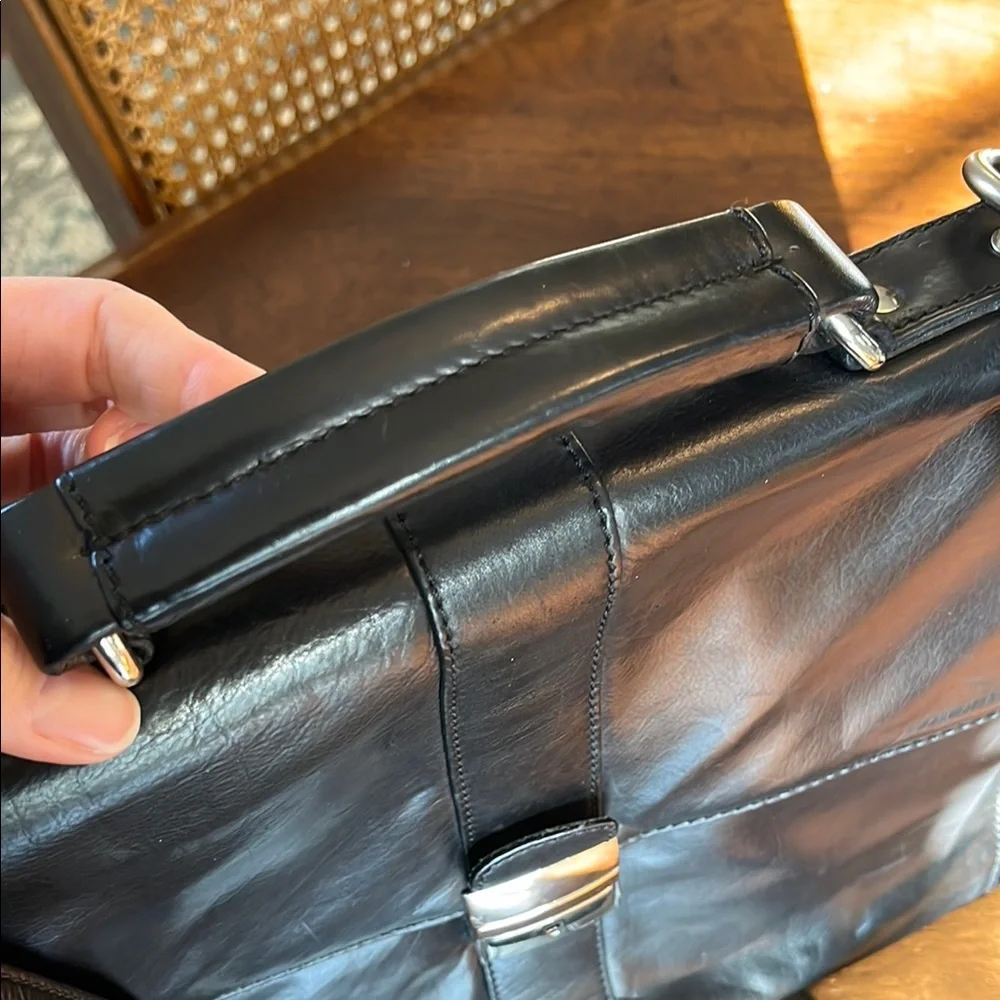 Genuine Leather Black Briefcase/Sachel